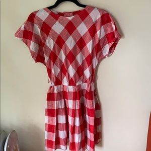 Vintage Red Gingham Dress